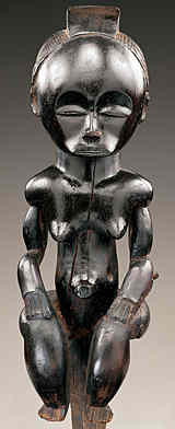 sculpture of Black Venus seated. jungian therapy analysis