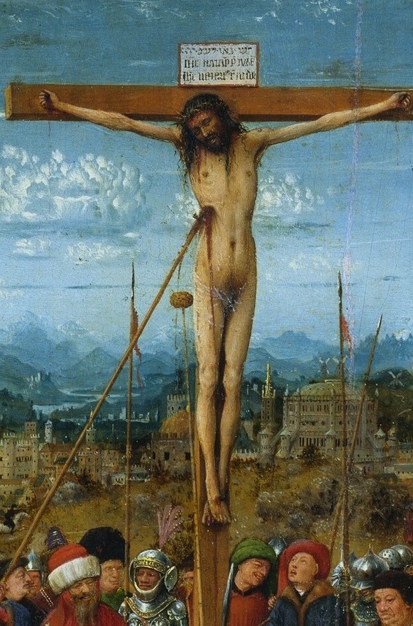 Crucifixion of Christ with spear. Jungian analysis