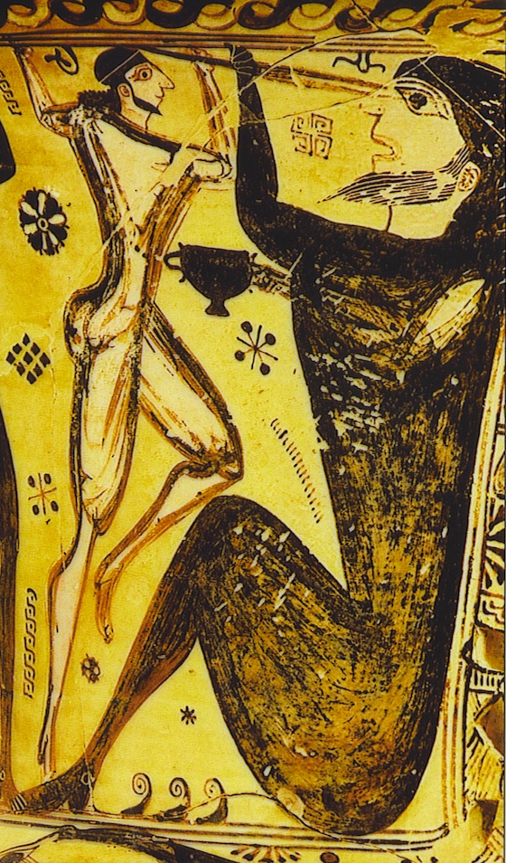 Odysseus and Cyclops, archaic greek vase painting . Jungian analysis