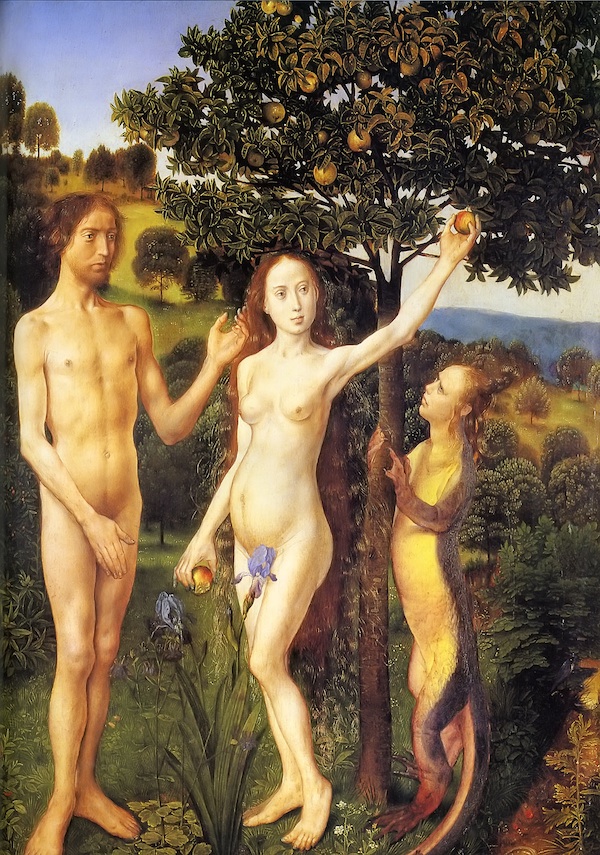 adam, eve, and serpent, painting.jungian therapy